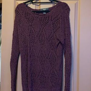 Maroon/ mauve sweater.